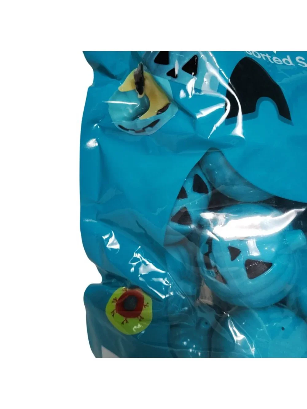 Spooky Village 18 Count Pre-Filled Teal Pumpkin Capsules Assorted Squishy Toys